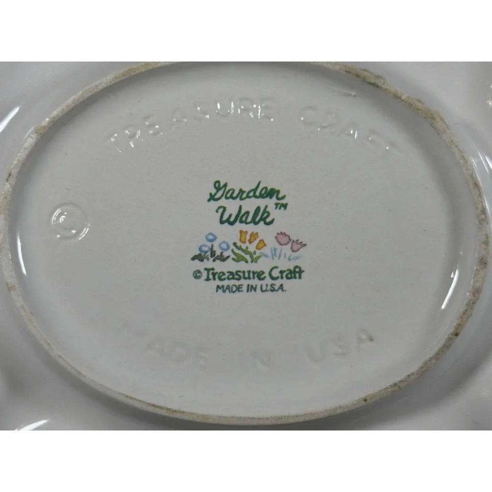 Treasure Craft Garden Walk Deviled Egg Platter Cottage Core